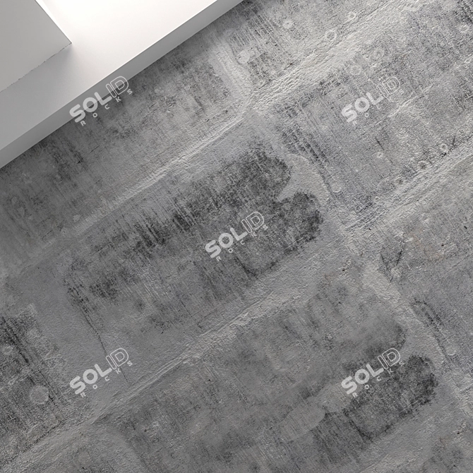 Seamless Concrete Ceiling Texture 3D model image 2