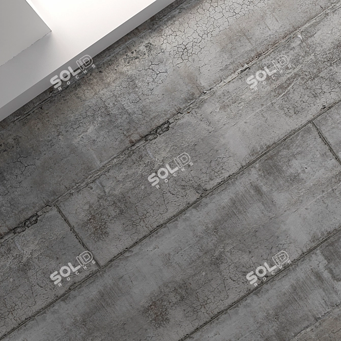 Seamless Concrete Ceiling Texture 3D model image 2