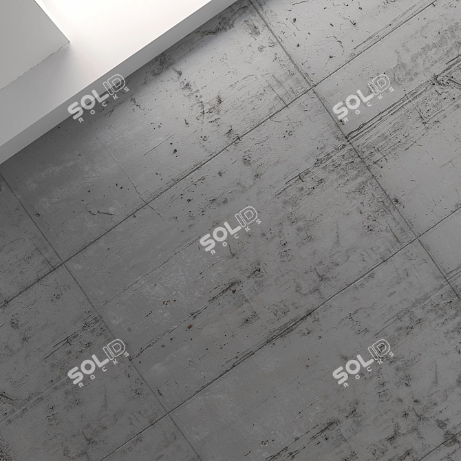 Seamless Concrete Ceiling Texture 3D model image 2