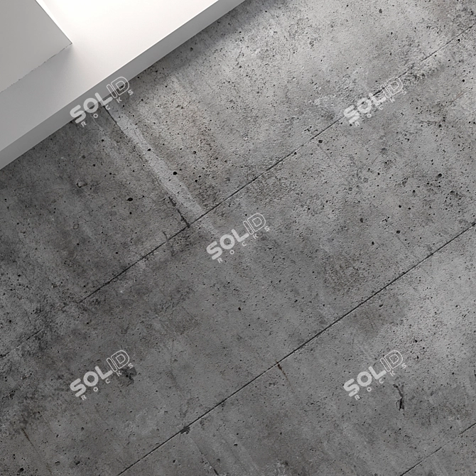 Seamless Concrete Ceiling Texture 3D model image 2