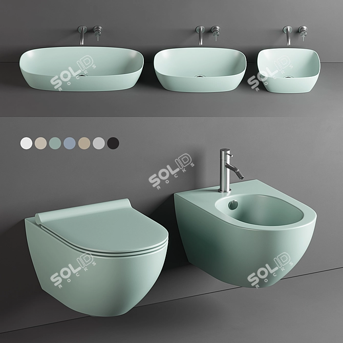 Catalano Colori Collection: Sleek and Stylish Bathroom Fixtures 3D model image 1