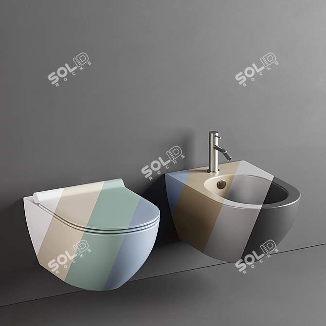 Catalano Colori Collection: Sleek and Stylish Bathroom Fixtures 3D model image 3