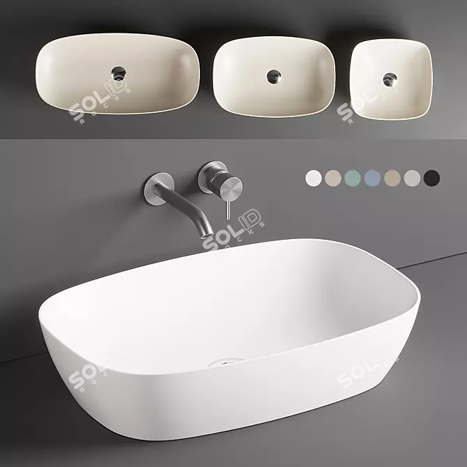 Catalano Colori Satinato Washbasins 3D model image 1