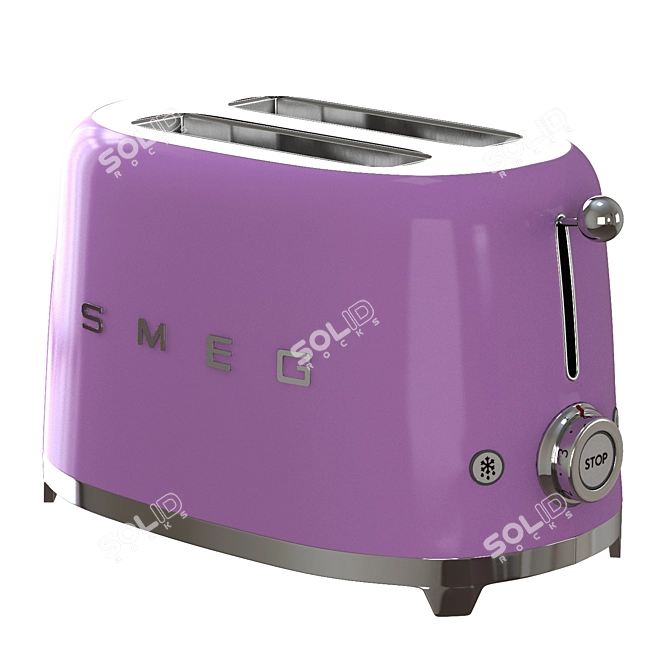 Sleek SMEG Toaster 3D model image 1