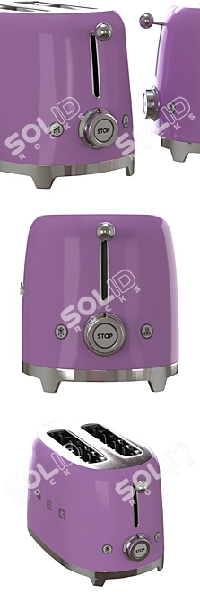 Sleek SMEG Toaster 3D model image 2