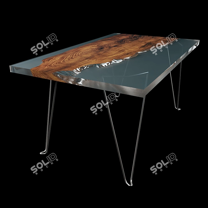 Epoxy Resin Slab Table 3D model image 1