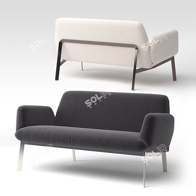 Polished Comfort for Versatile Spaces 3D model image 1