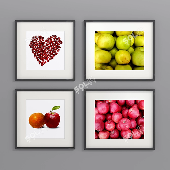 Fruit Picture 05: Vibrant Fruity Delight 3D model image 1