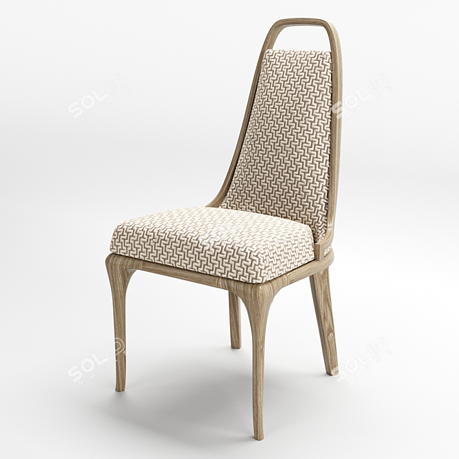 Modern Alexander Collection Chair 3D model image 1