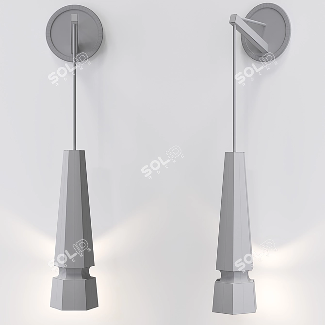 Elegant Chamonix Sconce by Jonathan Browning 3D model image 2