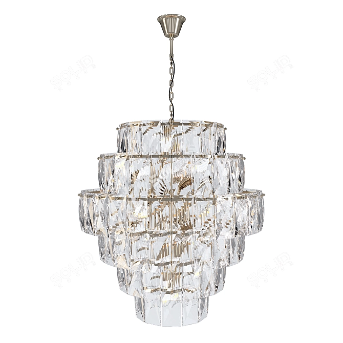 Amazone L Crystal Nickel Chandelier 3D model image 1