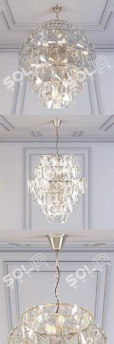 Amazone L Crystal Nickel Chandelier 3D model image 2