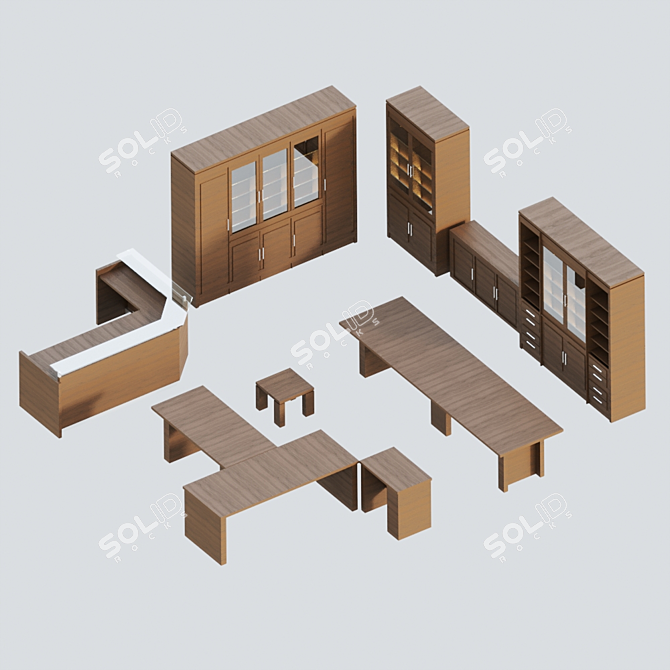 ErgoOffice: Modern Office Furniture 3D model image 2