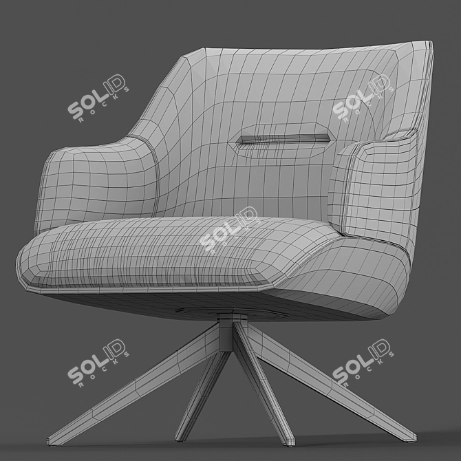 Elegant Molteni&C Kensington Armchair 3D model image 3