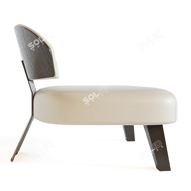 Elegant Minotti Creed Chair 3D model image 2