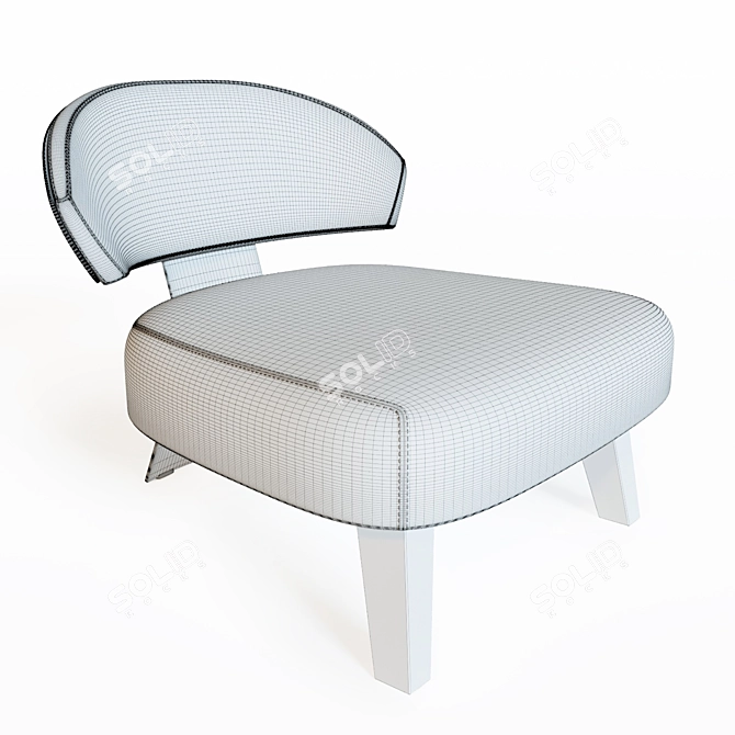 Elegant Minotti Creed Chair 3D model image 3