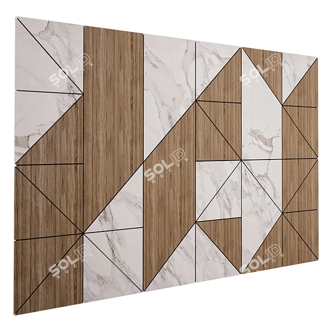 Versatile Wall Panel Design 3D model image 2