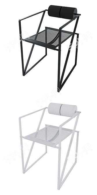 Elegant Seconda Armchair: Italian Design Masterpiece 3D model image 1