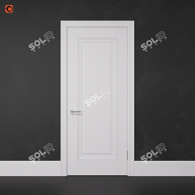 Elegant Status Interroom Door 3D model image 1