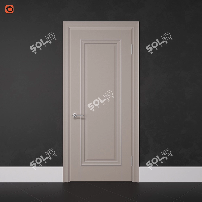 Elegant Status Interroom Door 3D model image 2