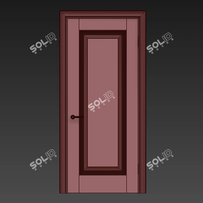 Elegant Status Interroom Door 3D model image 3