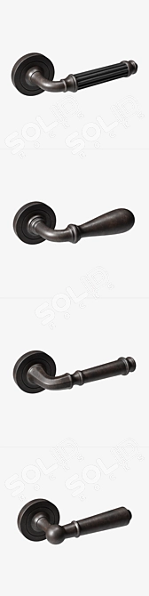 Modern Door Handles Collection 3D model image 3