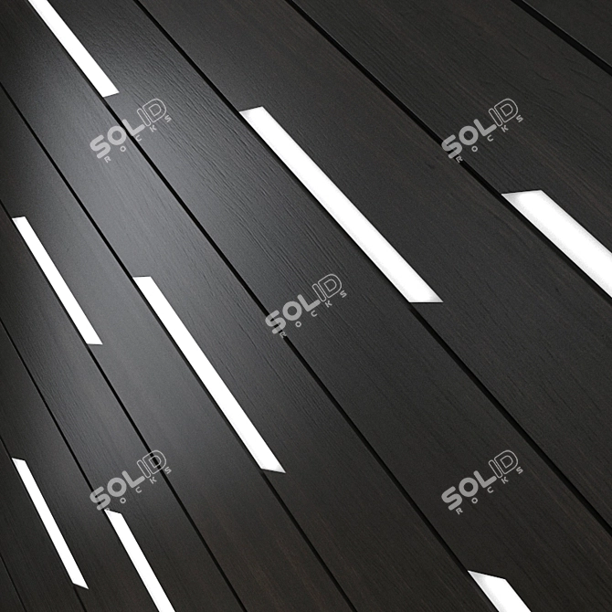 Wooden Wall Panel 2500x2500mm 3D model image 2