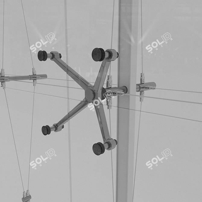 Sleek Spider Glass Elegance 3D model image 2