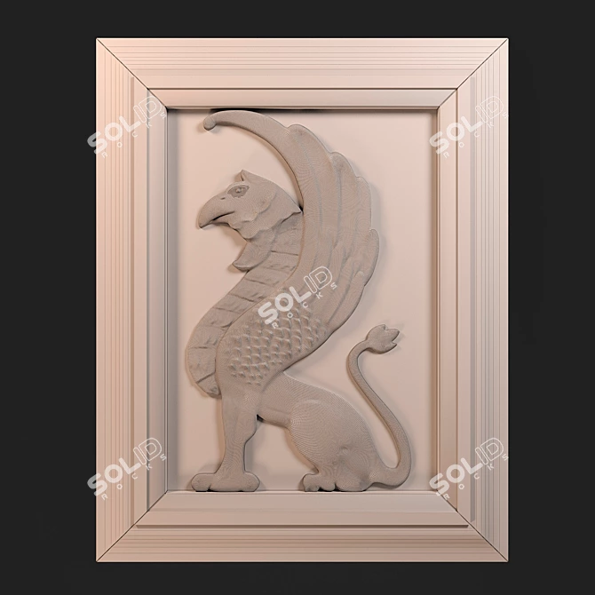 Gryphon_Unleashed: Mythical Creature with Mighty Wings 3D model image 2