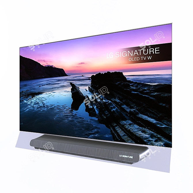 Elevate TV Experience with LG Signature 3D model image 1