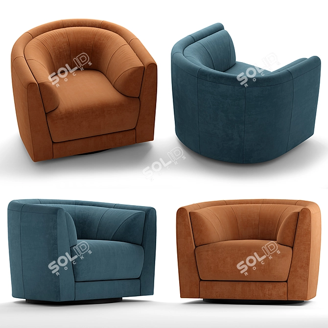 Luxury Fendi Casa Conrad Chair 3D model image 1