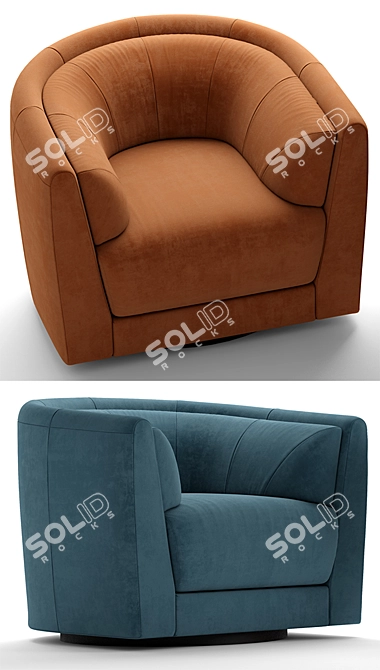 Luxury Fendi Casa Conrad Chair 3D model image 2