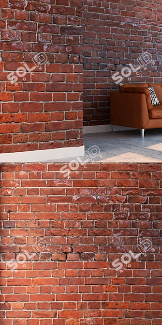 Seamless High-Detail Brick: Walls Covered Without Tiling 3D model image 3