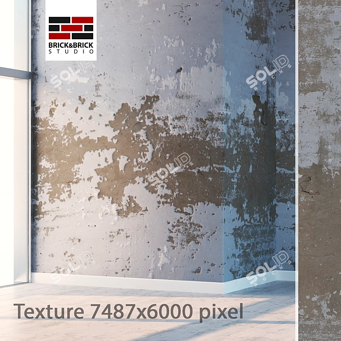 Seamless High Detail Plaster 3D model image 1