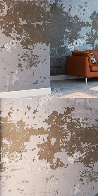 Seamless High Detail Plaster 3D model image 3