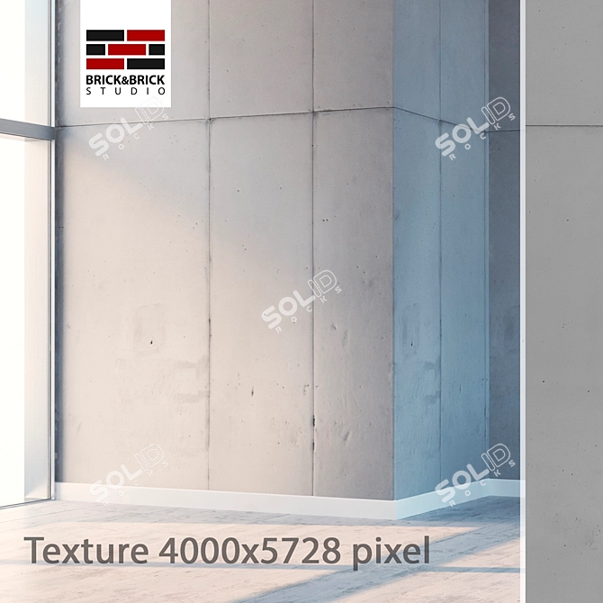 Sleek Metal Wall Texture 3D model image 1