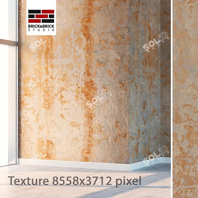 Seamless Stucco Texture Kit 3D model image 1