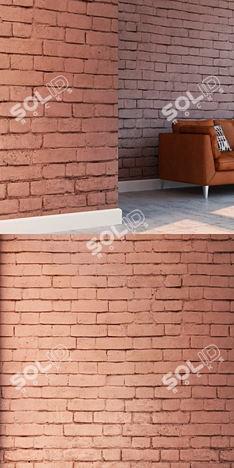 Title: Detailed Seamless Brick Texture Kits 3D model image 3