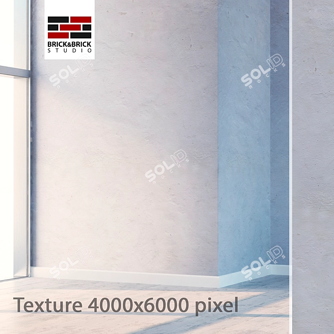 Seamless High Detail Plaster 3D model image 1