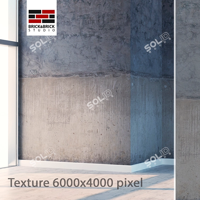 Seamless Plaster Texture Kit 3D model image 1