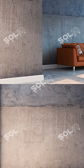 Seamless Plaster Texture Kit 3D model image 3