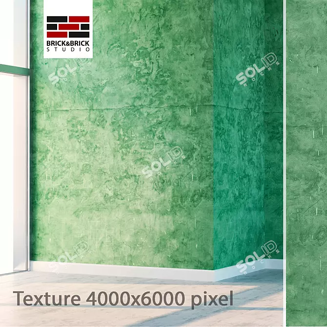 Seamless High-Detail Stucco 3D model image 1