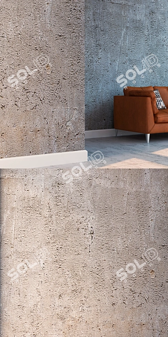 Detailed Seamless Concrete Texture 3D model image 3