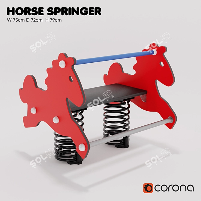 Kompan Jumping Horse Rocking Chair 3D model image 1