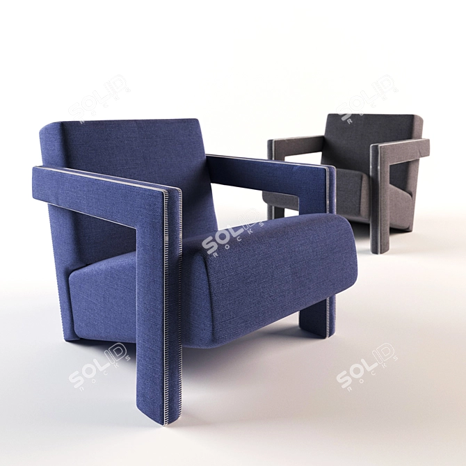 Modern Utrecht Armchair: Stylish, Comfortable, Versatile 3D model image 1