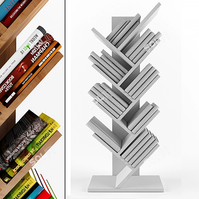 Modern Bookshelf: Stylish and Functional 3D model image 2