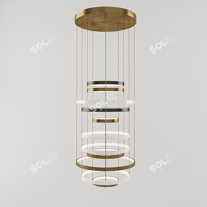 Elegant Ceiling Light 3D model image 1