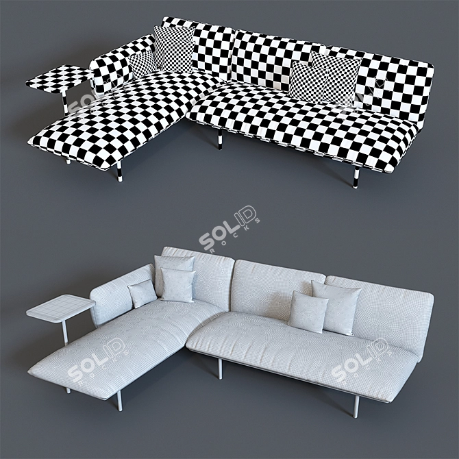 Elegant Tribu Senja Sofa Set 3D model image 2