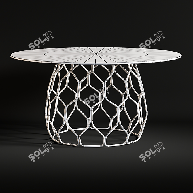 Modern Circuit Dining Table 3D model image 3