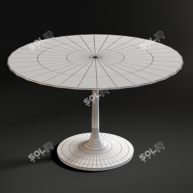 Nero White Marble Dining Table - Elegant and Versatile 3D model image 3